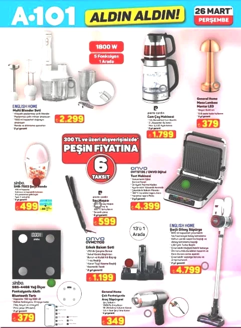 A101 AKTÜEL 26 MART PERŞEMBE KATALOĞU A101 AKTÜEL 26 MART PERŞEMBE KATALOĞU