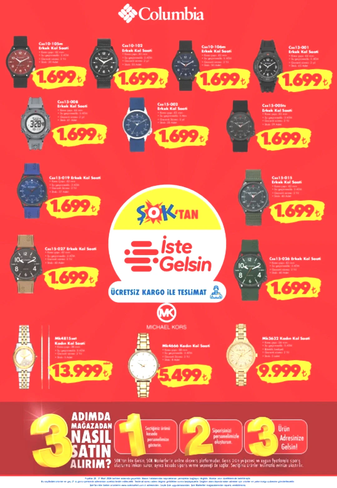 ŞOK a Columbia saat modelleri geliyor! 28 Mart 2026 ŞOK aktüel katalog yayınlandı! 4