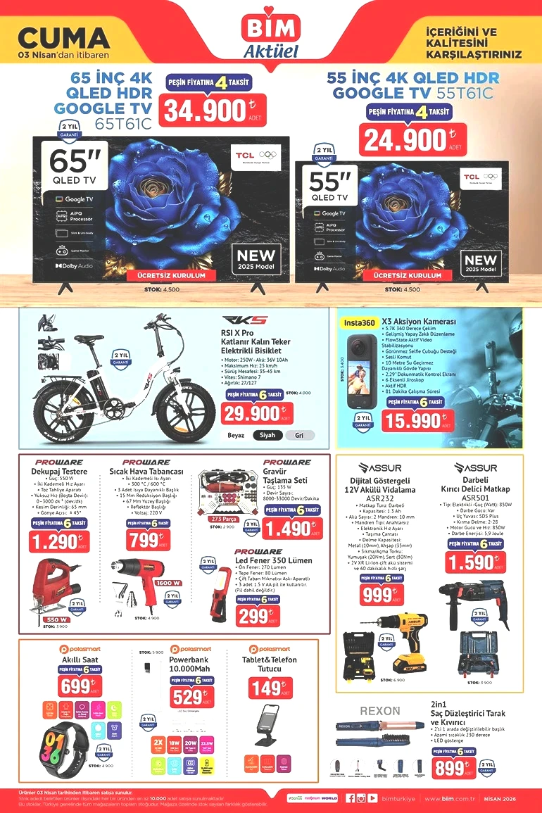 BİM Cuma İndirim Kataloğunu Yayımladı! İşte BİM 3 Nisan 2026 BİM Aktüel Kataloğu... resim: 1