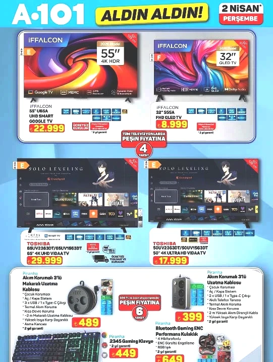 A101 AKTÜEL AFİŞİ 2 NİSAN 2026 - EN SON TAM LİSTE || A101 Aldın Aldın indirim kataloğu bu hafta neler sunuyor A101 broşürü ile forklift, boy aynası, bulaşık makinesi, kamp sandalyesi, şarjlı dik süpürge geliyor